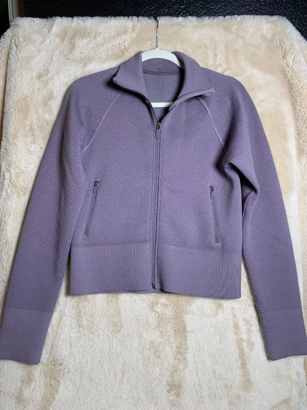 Lululemon End State Full Zip - Dusky Lavender,purple textured jacket sz 6